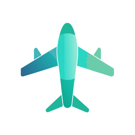 Flat style Airplane Icon vector illustration for UI documents websites and mobile applicationsのイラスト素材