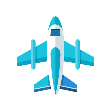 Flat style Airplane Icon vector illustration for UI documents websites and mobile applicationsのイラスト素材