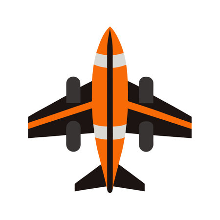 Flat style Airplane Icon vector illustration for UI documents websites and mobile applicationsのイラスト素材