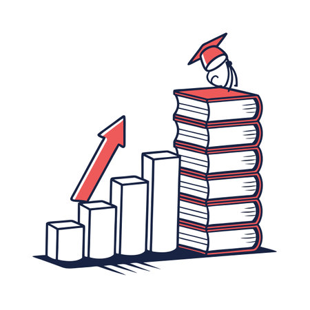 Flat style Business growth financial office vector illustration conceptのイラスト素材