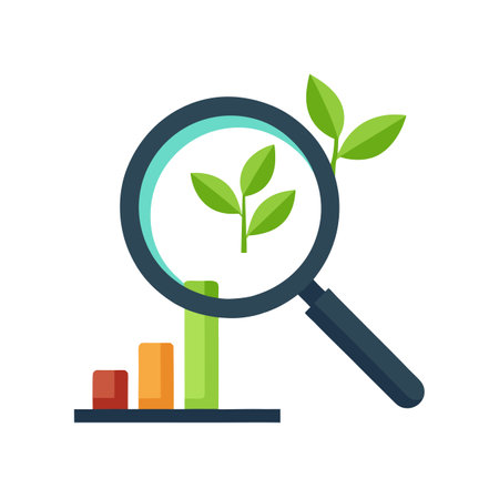 Flat style Business growth financial office vector illustration conceptのイラスト素材