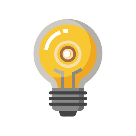 Flat Light Bulb Icon vector illustration for UI documents websites and mobile applicationsのイラスト素材