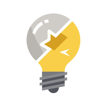 Flat Light Bulb Icon vector illustration for UI documents websites and mobile applicationsのイラスト素材