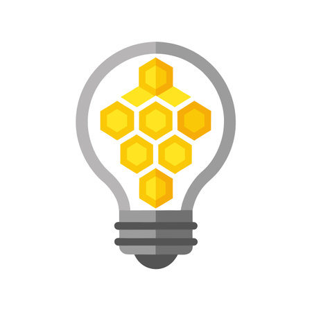 Flat Light Bulb Icon vector illustration for UI documents websites and mobile applicationsのイラスト素材