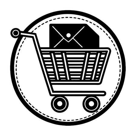 Black Shopping Cart Icon vector illustration for UI websites and mobile applicationsのイラスト素材