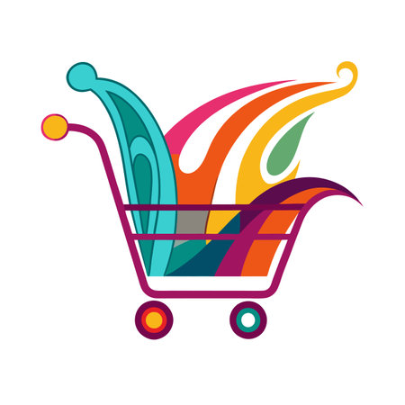 Flat style Shopping Cart Icon vector illustration for UI websites and mobile applicationsのイラスト素材