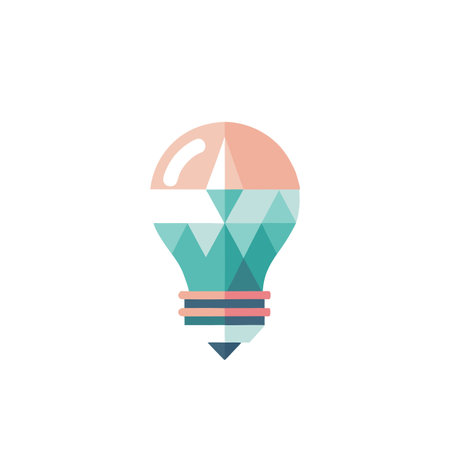 Flat Light Bulb Icon vector illustration for UI documents websites and mobile applicationsのイラスト素材
