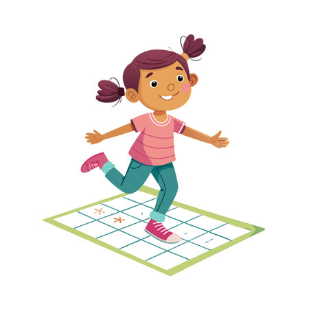 Children's Learning and Entertaining Cartoon Character Vector Illustration for Education and Mediaのイラスト素材