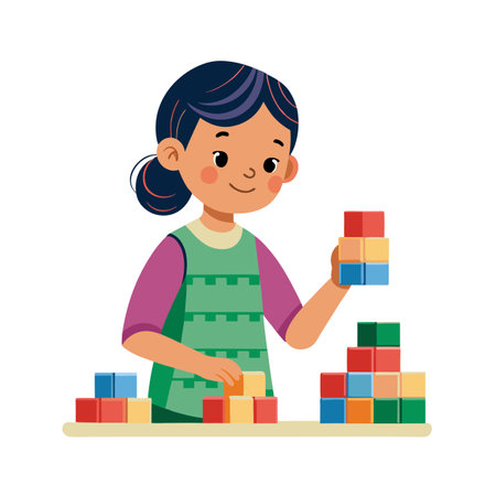 Children's Learning and Entertaining Cartoon Character Vector Illustration for Education and Mediaのイラスト素材