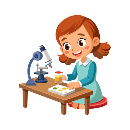 Children's Learning and Entertaining Cartoon Character Vector Illustration for Education and Mediaのイラスト素材