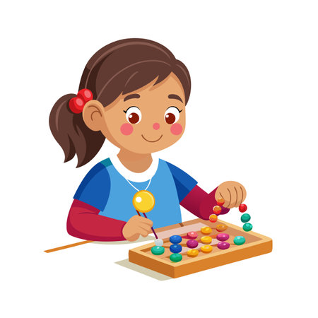 Children's Learning and Entertaining Cartoon Character Vector Illustration for Education and Mediaのイラスト素材