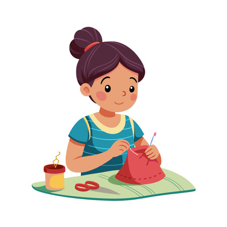 Children's Learning and Entertaining Cartoon Character Vector Illustration for Education and Mediaのイラスト素材