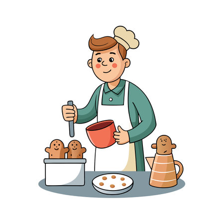 Activity of a men in daily life and office or workplace cartoon character vector illustrationのイラスト素材