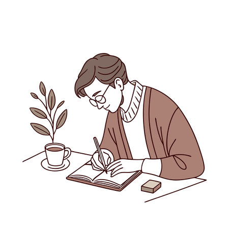 Activity of a men in daily life and office or workplace cartoon character vector illustrationのイラスト素材