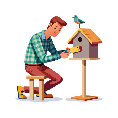 Activity of a men in daily life and office or workplace cartoon character vector illustrationのイラスト素材