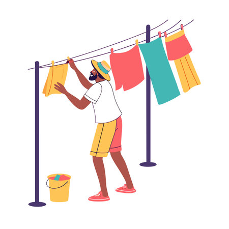 Activity of a men in daily life and office or workplace cartoon character vector illustrationのイラスト素材