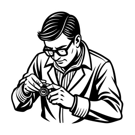Activity of a men in daily life and office or workplace cartoon character vector illustrationのイラスト素材