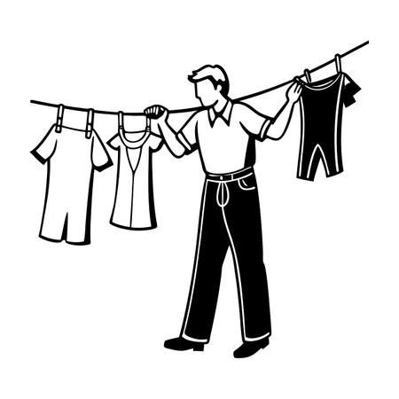 Activity of a men in daily life and office or workplace cartoon character vector illustrationのイラスト素材