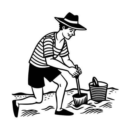 Activity of a men in daily life and office or workplace cartoon character vector illustrationのイラスト素材