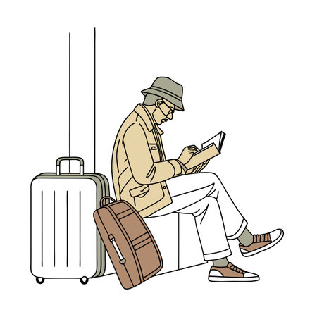 Activity of a men in daily life and office or workplace cartoon character vector illustrationのイラスト素材