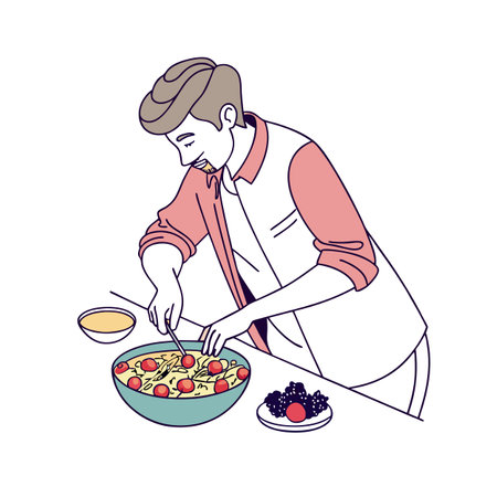 Activity of a men in daily life and office or workplace cartoon character vector illustrationのイラスト素材