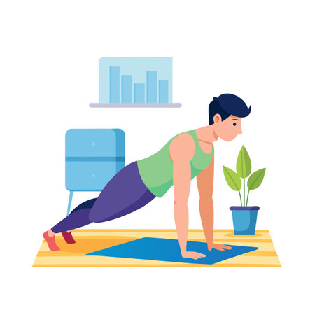 Activity of a men in daily life and office or workplace cartoon character vector illustrationのイラスト素材