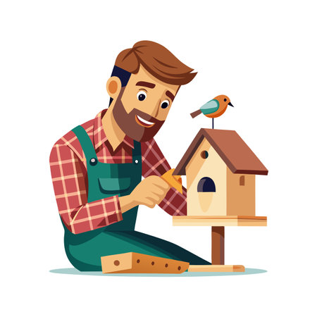 Activity of a men in daily life and office or workplace cartoon character vector illustrationのイラスト素材