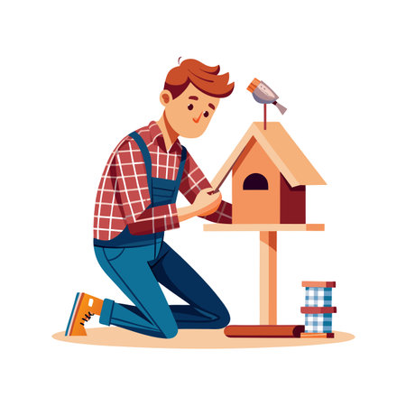 Activity of a men in daily life and office or workplace cartoon character vector illustrationのイラスト素材