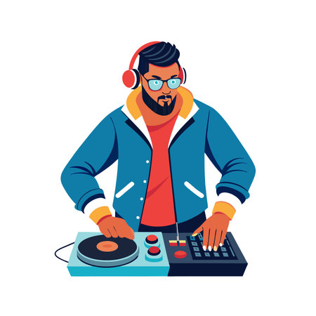Activity of a men in daily life and office or workplace cartoon character vector illustrationのイラスト素材