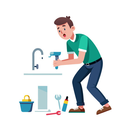 Activity of a men in daily life and office or workplace cartoon character vector illustrationのイラスト素材