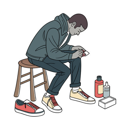 Activity of a men in daily life and office or workplace cartoon character vector illustrationのイラスト素材