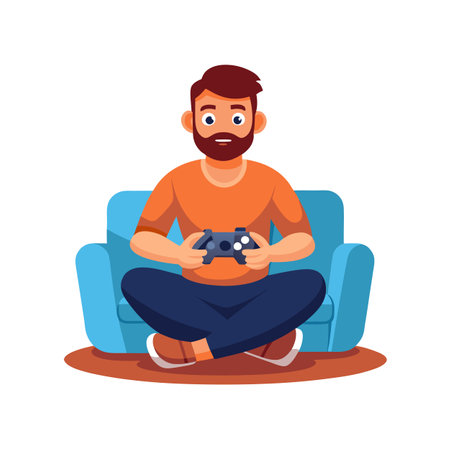 Activity of a men in daily life and office or workplace cartoon character vector illustrationのイラスト素材