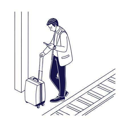 Activity of a men in daily life and office or workplace cartoon character vector illustrationのイラスト素材