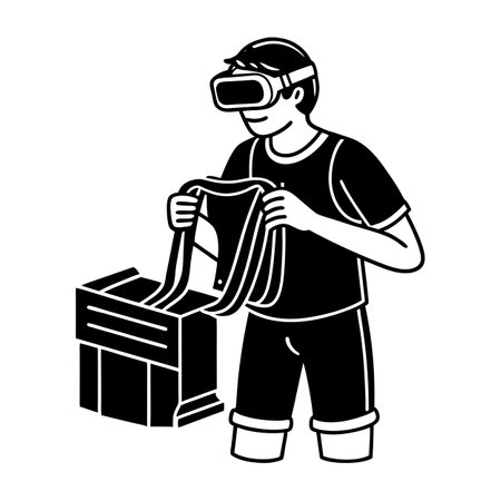 Activity of a men in daily life and office or workplace cartoon character vector illustrationのイラスト素材