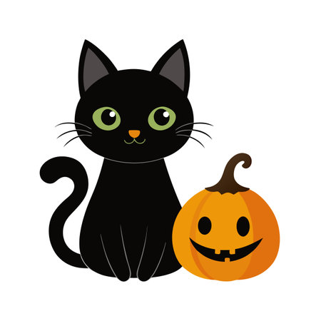 Beautiful Realistic Pet Cat Vector Illustration Isolated on a White Backgroundのイラスト素材