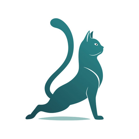 Beautiful Realistic Pet Cat Vector Illustration Isolated on a White Backgroundのイラスト素材