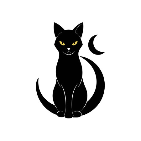 Beautiful Realistic Pet Cat Vector Illustration Isolated on a White Backgroundのイラスト素材