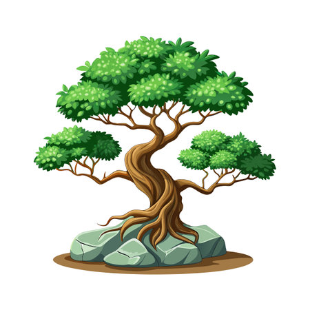 Beautiful Realistic Tree Icon Vector Illustration Isolated on a White Backgroundのイラスト素材