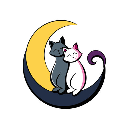 Beautiful Realistic Pet Cat Vector Illustration Isolated on a White Backgroundのイラスト素材