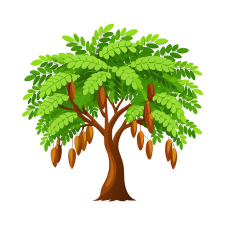 Beautiful Realistic Tree Icon Vector Illustration Isolated on a White Backgroundのイラスト素材