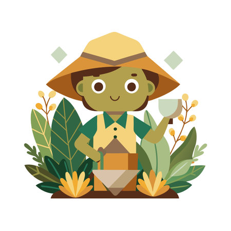 Geometric Shape Cartoon Character Vector Illustration Isolated on a White Backgroundのイラスト素材