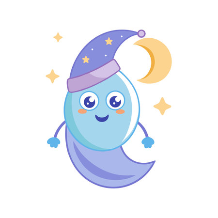 Geometric Shape Cartoon Character Vector Illustration Isolated on a White Backgroundのイラスト素材