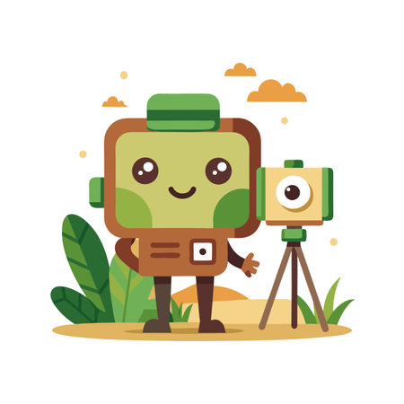 Geometric Shape Cartoon Character Vector Illustration Isolated on a White Backgroundのイラスト素材