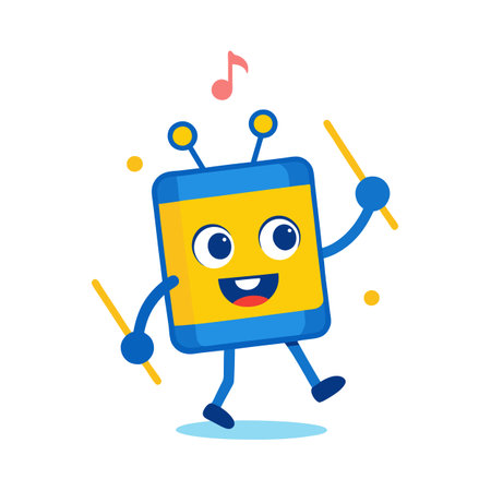 Geometric Shape Cartoon Character Vector Illustration Isolated on a White Backgroundのイラスト素材