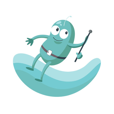 Geometric Shape Cartoon Character Vector Illustration Isolated on a White Backgroundのイラスト素材