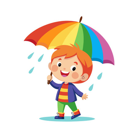 Children's Learning and Entertaining Cartoon Character Vector Illustration for Education and Mediaのイラスト素材
