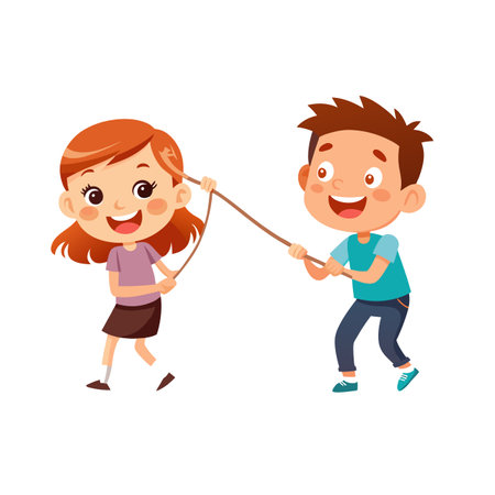 Children's Learning and Entertaining Cartoon Character Vector Illustration for Education and Mediaのイラスト素材