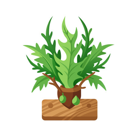Beautiful Realistic Houseplant Tree Vector Illustration Isolated on a White Backgroundのイラスト素材