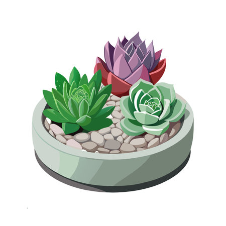 Beautiful Realistic Houseplant Tree Vector Illustration Isolated on a White Backgroundのイラスト素材