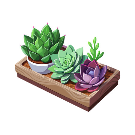Beautiful Realistic Houseplant Tree Vector Illustration Isolated on a White Backgroundのイラスト素材